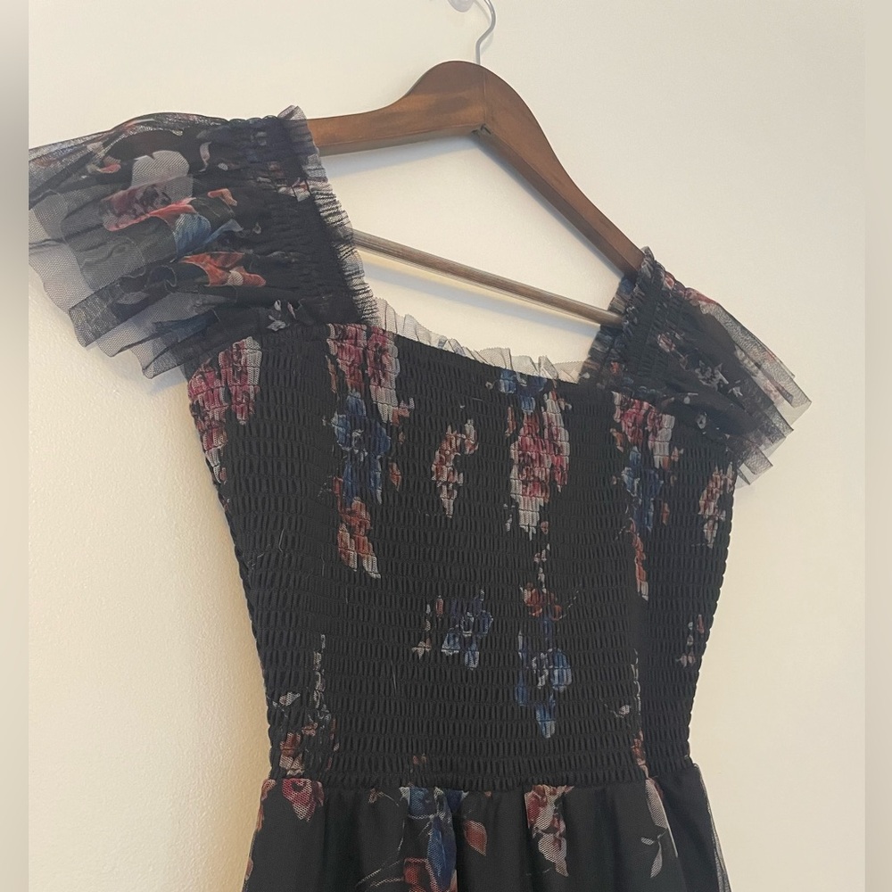 Baltic Born Black Floral Midi Dress - Picture 4 of 6